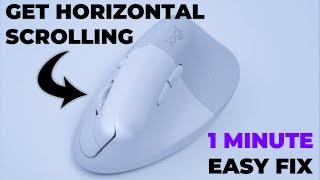 Logitech Lift Vertical Mouse - How To Get Horizontal Scroll!