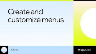 How to add and customize navigation menus on Wix Studio
