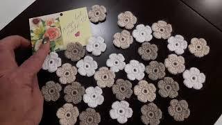 Вязаный цветок крючком для декора. Маленькие цветы. Вязание. Small crochet flower #MagichookCrochet