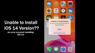 Unable to Update an Error Occurred Installing iOS 14 | Fixed