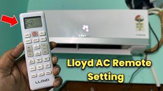 lloyd ac remote function | Step By Step Guide | lloyd ac cooling setting