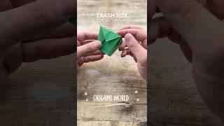 HOW TO MAKE TRASH BOX ORIGAMI TUTORIAL | DIY TRASH BIN ORIGAMI CRAFT EASY INSTRUCTION | PAPER BOX