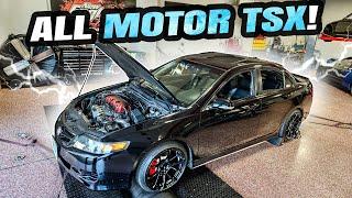 All Motor k24 TSX gets a 4 Piston Cylinder head and Cam Upgrade! How much power does it pick up?