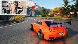 Nissan GTR Drifting - CarX Street PC | Steering Wheel Gameplay (4K)