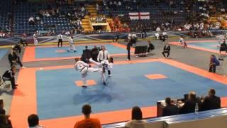 Olga Borisenko (Blue), Figth 2, Round 2,European Taekwondo ITF Championship, Minsk 2014.