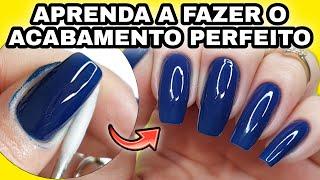 COMO PINTAR A UNHA COM ESMALTE AZUL