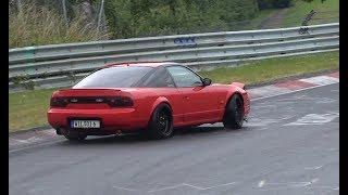 BMW 328i E36 & Nissan 200SX S13 drifting fun on Nordschleife