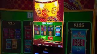 Buying a $125 Bonus Feature on Dancing Drums Golden! #slots #lasvegas #casino