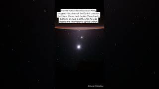 Venus, Jupiter, Moon Shine from Space Station #shorts #astronomy #outerspace #science #moon #space