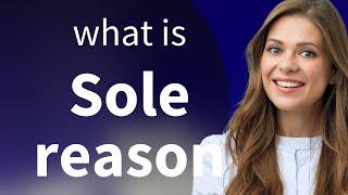 Understanding "Sole Reason": A Guide for English Learners