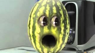 Annoying Orange Death-Knife Attack-Watermelon