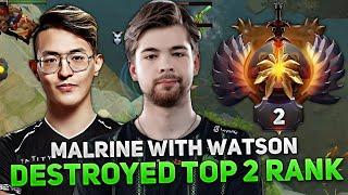 MALRINE on QUEEN OF PAIN with WATSON on MEEPO DESTROYED TOP 2 RANK PLAYER IN 20 MINUTES!