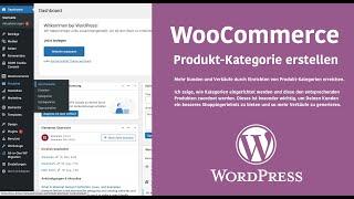 Kategorien für Produkte mit Woocommerce für WordPress Tutorial