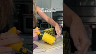 The easiest way to cut pineapple  Wish I had this sooner!