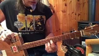 Wish you were here easy beginner Pink Floyd lesson for your 3 string Cigar Box Guitar