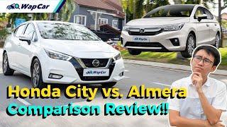 2020 Honda City vs Nissan Almera Comparison Review, Which Is The Best B-Segment Sedan? | WapCar