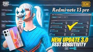 3.2 Update Sensitivity | Redmi Note 13 Pro 5G Pubg Controls & Sensitivity | BGMI  hacke sensitive