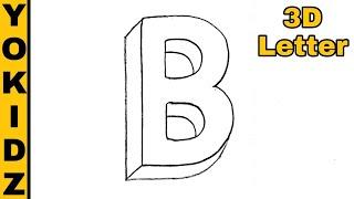 3d letter B | 3D Letter Drawing | 3D Letter Drawing B