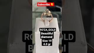 Diamond gold beautiful ring 19 size.  4.0 gr