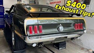 1969 Mustang Mach 1 Gets 2.5" Exhaust Tips! - Comparisons, Measurements, and Install!