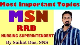 RRB Nursing Superintendent 2024 ll Most Important Topics MSN ll Medical Surgical Nursing #rrb