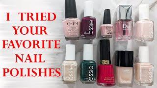 TOP 10 NAIL POLISHES MY SUBSCRIBERS LOVE | Application + Swatches on the Natural Nails