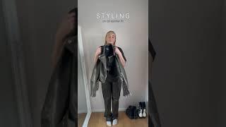 Styling an all leather outfit  #styling #stylingshorts #styleinspo #outfits #outfitchange #shorts