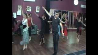 Ozgen teaching Arabesk style Turkish dance@WAMED Festival in Perth-Australia