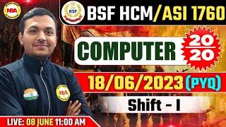BSF HCM/ASI COMPUTER PREVIOUS YEAR QUESTION SOLUTION | BSF HCM/ASI 2024 COMPUTER IMPORTANT QUESTIONS