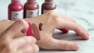 TKB Lip Liquid Swatches by Daryna Barykina- Coming Up Roses, Log Cabin & Roasted Chestnut