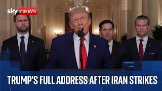 Iran's nuclear facilities 'completely and totally obliterated', Trump says | Watch the full address