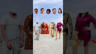 Suraj ️ Priti  Ajay Devgan Babita Ji wrong head challenge  #shorts #funny #viral