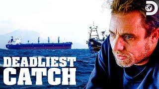 Huge Cargo Ship Runs Over Jake's Pots! | Deadliest Catch