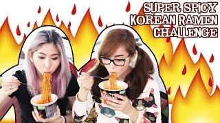 SUPER SPICY KOREAN RAMEN (FIRE NOODLE) CHALLENGE! || Ashley Gosiengfiao ft. Alodia Gosiengfiao