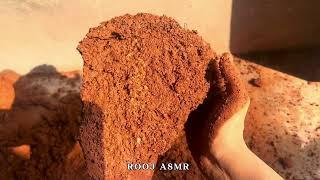 Red Dirt + Yellow ConcreteDamp Crumbles ️ Satisfying Mixing/Scraping/PasteplayASMR