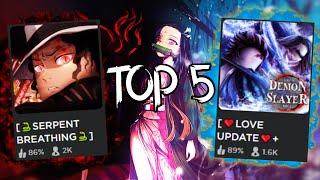 THE TOP 5 DEMON SLAYER GAMES ON ROBLOX... IN MY OPINION