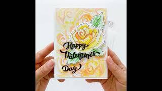 Layering rose stencil&stamps&outline metal die- #Alinacutle #AlinaCraft #handmadecards #papercraft