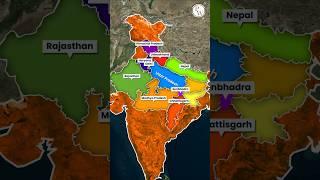 Indian State that Shares Maximum Borders #IndianStates #UPPSCWallah #Shorts