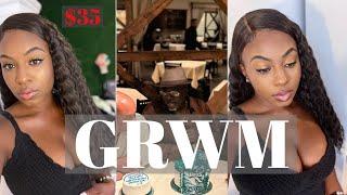 GRWM: $35 SYNTHETIC WIG!!! |wig review| Dad's birthday Dinner | Brazilian steak house