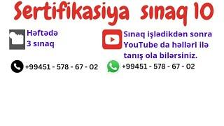 Riyaziyyat Sertifikasiya sınaq N10 #sertfikasiya#riyaziyyat#miq#arti#