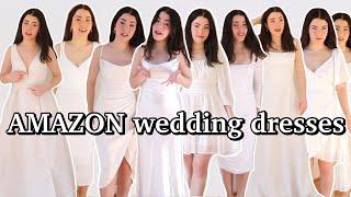 Trying On WEDDING Dresses From AMAZON