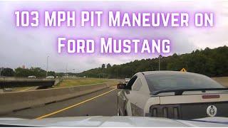 Fleeing Ford Mustang is greeted by the Arkansas State Police PIT / TVI Maneuver at 103 MPH #pursuit