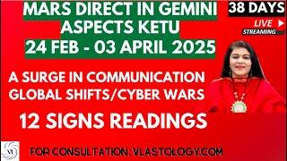 Mars Turns Direct in Gemini / Communication Surge Karmic Reckonings / 12 Signs by VL #marsdirect