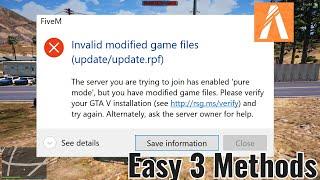 Fix FiveM Invalid Modified Game Files In Windows (2024)