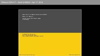 VMware ESXi 6.7 Install