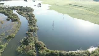 Wallersee Drohne Hochwasser Ablauf 18 9 2024