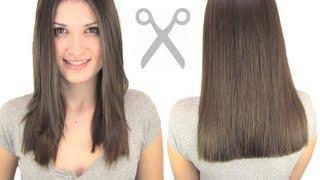 how to cut hair straight