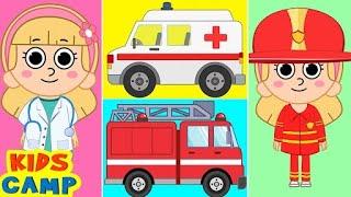 Best Learning Videos for Toddlers | Learn Vehicles for Kids with Occupations