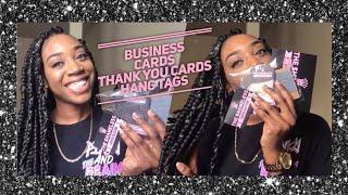 Starting A Hair Business | Business Cards, Thank You Cards, and Hang Tags!