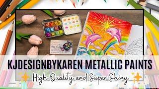 Review | "KJDESIGNBYKAREN" Handmade Metallic Watercolor Paints | High Quality & Super Shiny